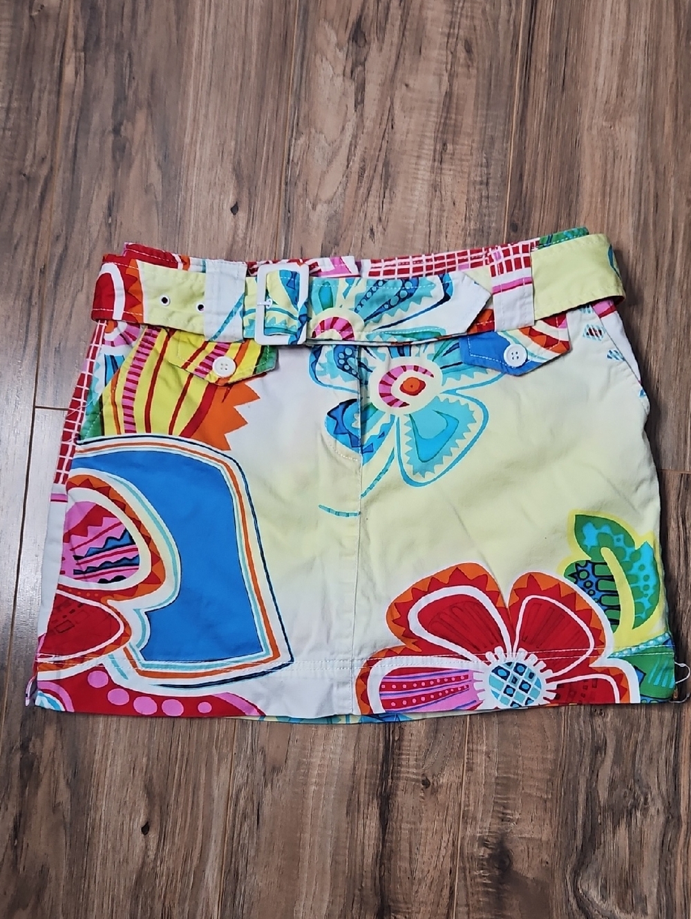 Bamboo Traders Multicolor Floral Skort - Red, Blue, Yellow, Green Size 10
